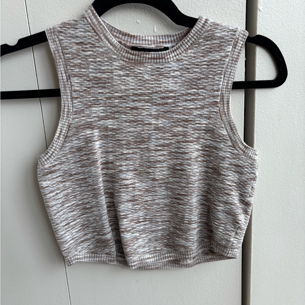 Women's Sleeveless Knit Top - Brown